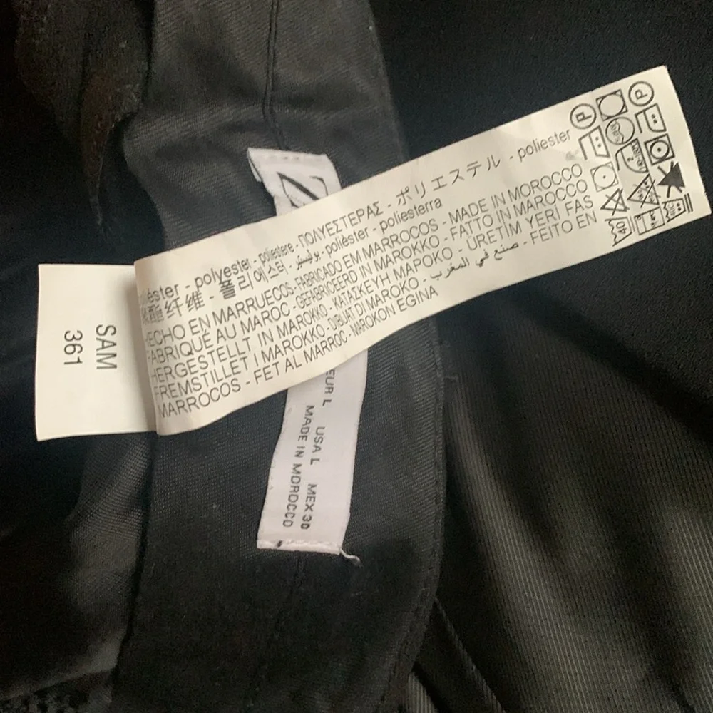 Zara Black Wide-Leg Tailored Pants - Picture 5 of 5